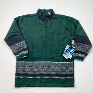 NEW! Boy’s/Kid’s VTG 90’s Bugle Boy 1/4 Zip Fleece Sweatshirt Size Large W/Tags